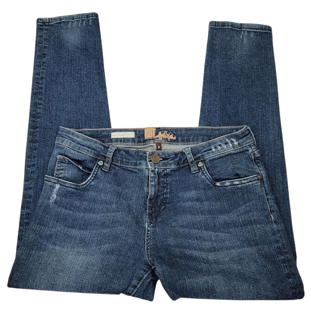 Kut from the Kloth Katy Boyfriend Jeans Blue Wash Denim Slim Leg Women’s Size 8 - Picture 7 of 16